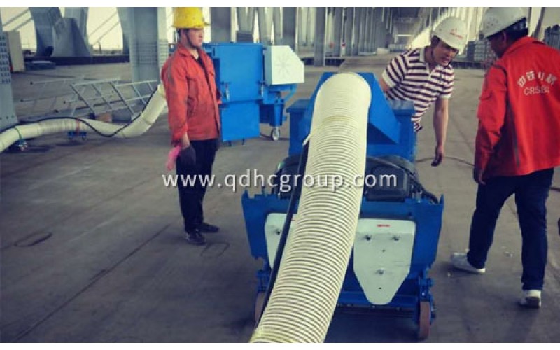 移動(dòng)式拋丸機(jī)在甲板，鋼橋面等地面的清理應(yīng)用